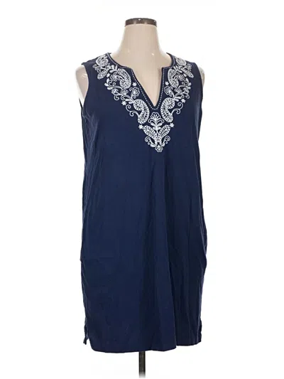 Pre-owned Lands' End Casual Dress In Blue