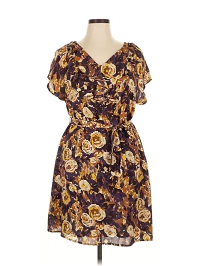 Pre-owned Lands' End Casual Dress In Brown