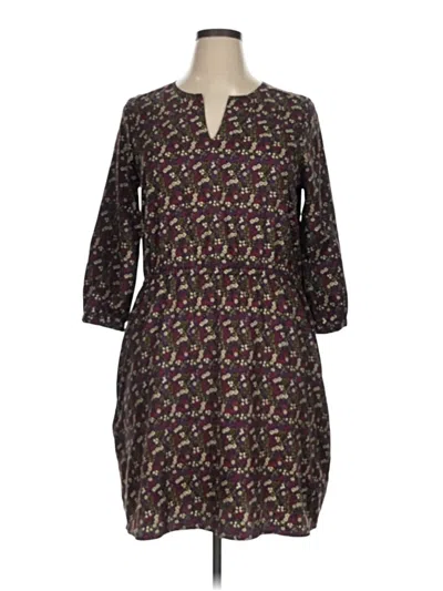 Pre-owned Lands' End Casual Dress In Brown