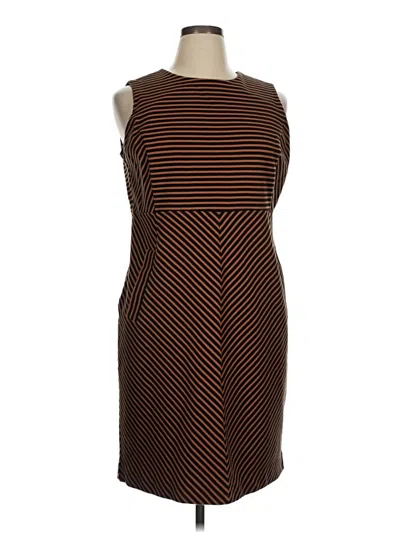 Pre-owned Lands' End Casual Dress In Brown