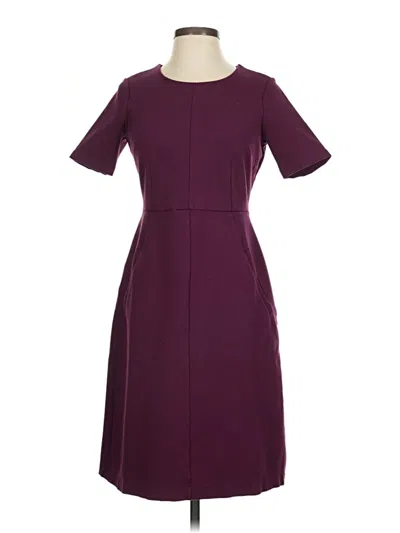 Pre-owned Lands' End Casual Dress In Burgundy