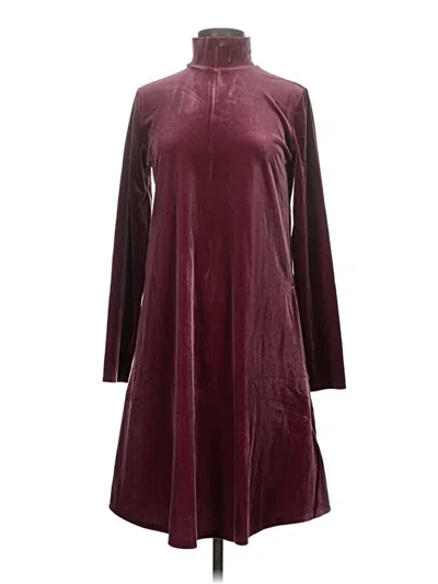 Pre-owned Lands' End Casual Dress In Burgundy
