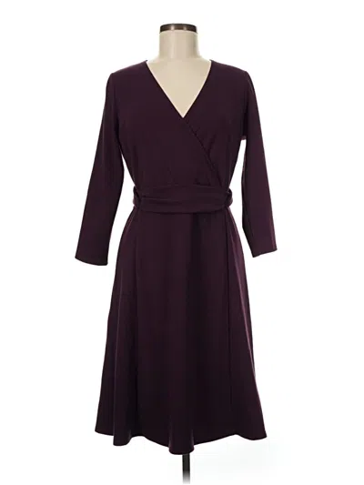Pre-owned Lands' End Casual Dress In Burgundy