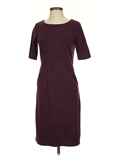 Pre-owned Lands' End Casual Dress In Burgundy
