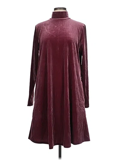 Pre-owned Lands' End Casual Dress In Burgundy