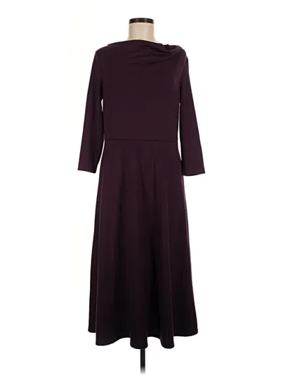 Pre-owned Lands' End Casual Dress In Burgundy