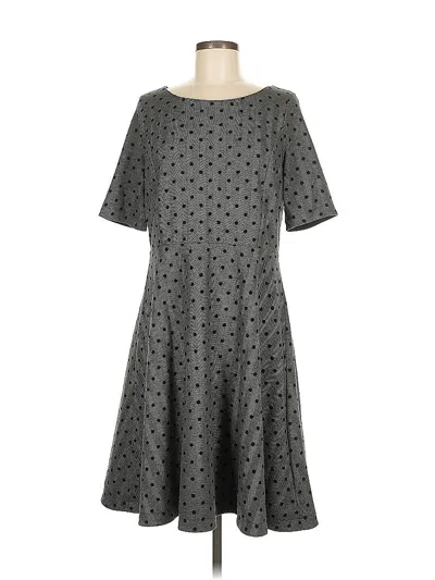 Pre-owned Lands' End Casual Dress In Gray