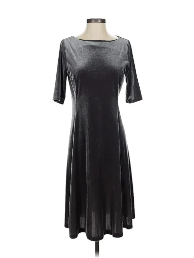 Pre-owned Lands' End Casual Dress In Gray