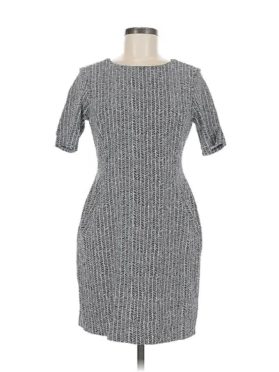 Pre-owned Lands' End Casual Dress In Gray
