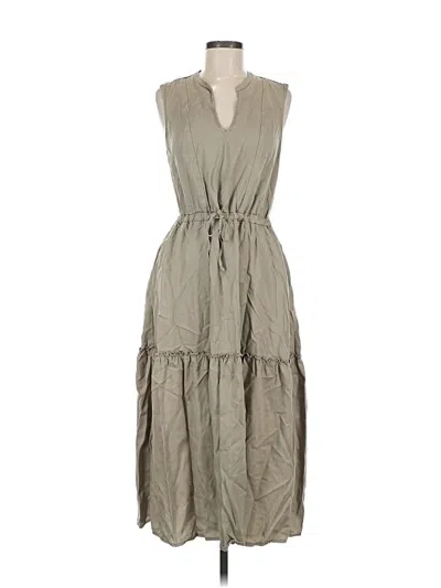Pre-owned Lands' End Casual Dress In Gray