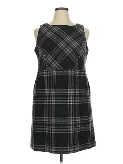 Pre-owned Lands' End Casual Dress In Gray