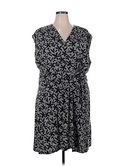 Pre-owned Lands' End Casual Dress In Gray