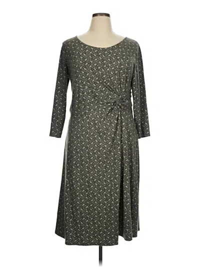Pre-owned Lands' End Casual Dress In Gray