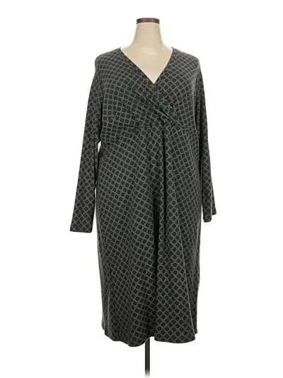 Pre-owned Lands' End Casual Dress In Gray