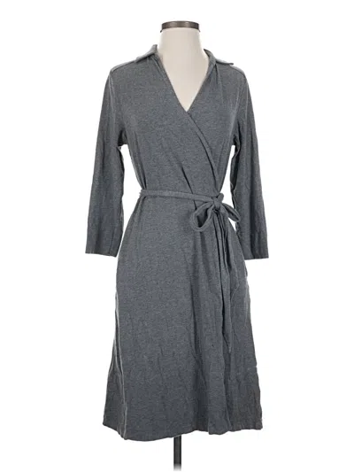 Pre-owned Lands' End Casual Dress In Gray