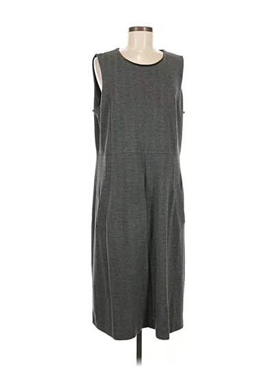 Pre-owned Lands' End Casual Dress In Gray