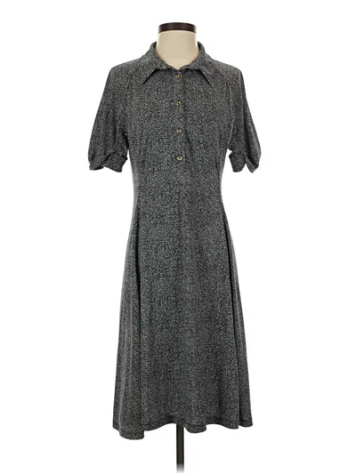 Pre-owned Lands' End Casual Dress In Gray