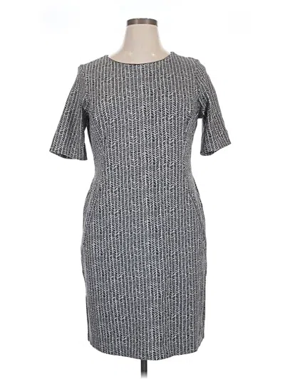 Pre-owned Lands' End Casual Dress In Gray