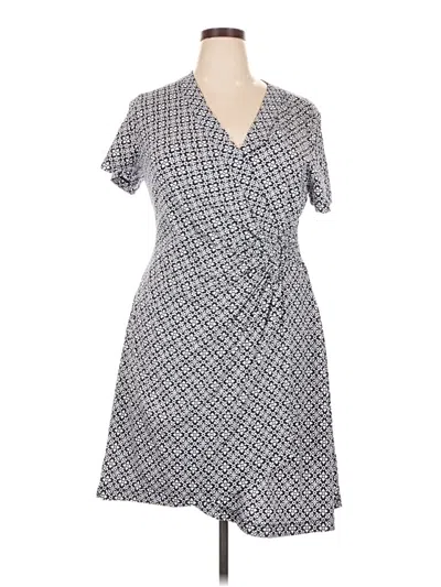 Pre-owned Lands' End Casual Dress In Gray
