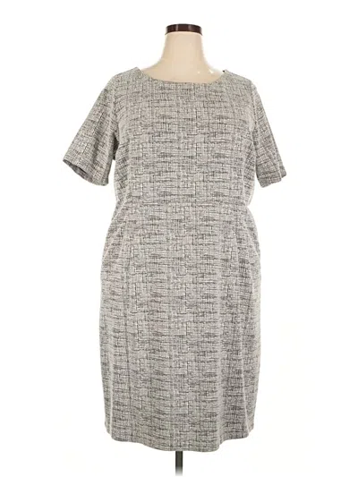 Pre-owned Lands' End Casual Dress In Gray