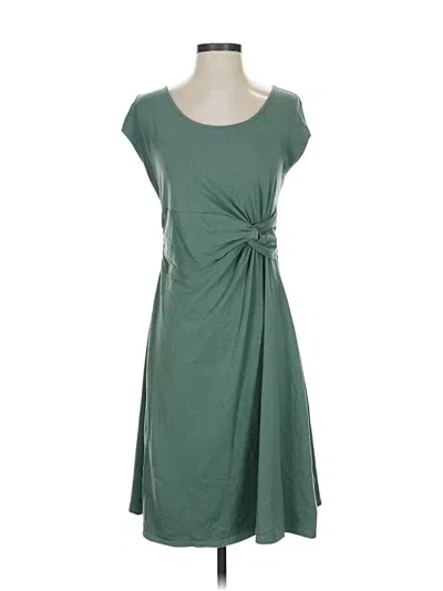 Pre-owned Lands' End Casual Dress In Green