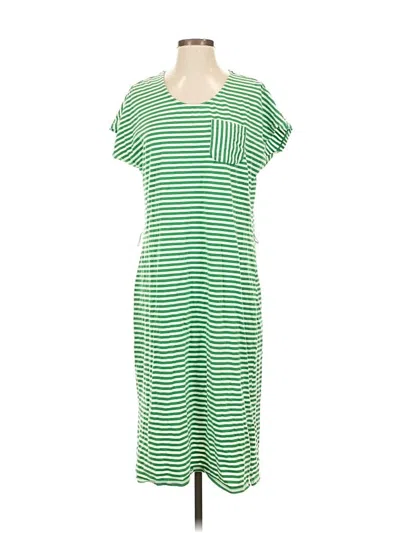 Pre-owned Lands' End Casual Dress In Green