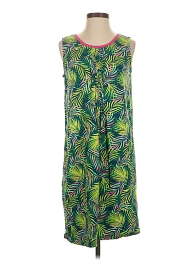 Pre-owned Lands' End Casual Dress In Green