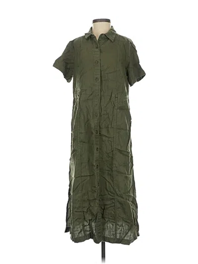 Pre-owned Lands' End Casual Dress In Green