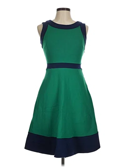 Pre-owned Lands' End Casual Dress In Green