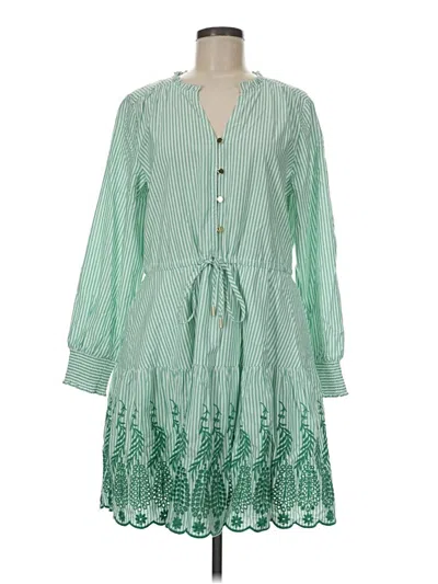 Pre-owned Lands' End Casual Dress In Green