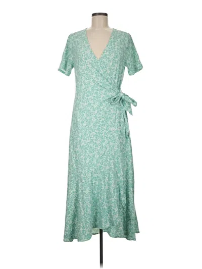 Pre-owned Lands' End Casual Dress In Green