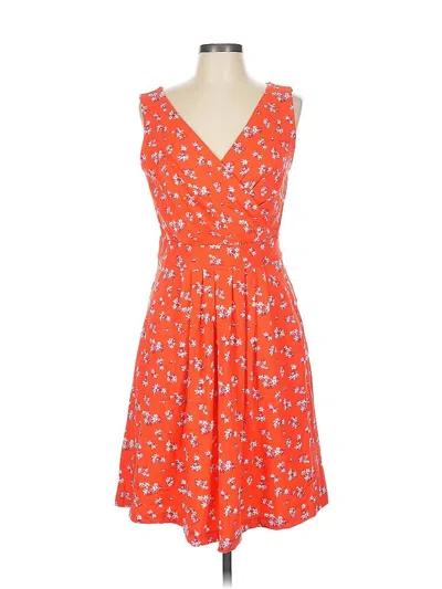 Pre-owned Lands' End Casual Dress In Orange