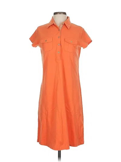 Pre-owned Lands' End Casual Dress In Orange