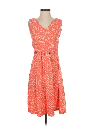 Pre-owned Lands' End Casual Dress In Orange