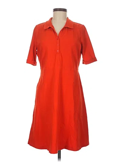 Pre-owned Lands' End Casual Dress In Orange
