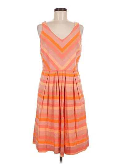 Pre-owned Lands' End Casual Dress In Orange
