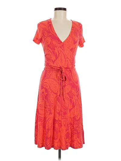 Pre-owned Lands' End Casual Dress In Orange