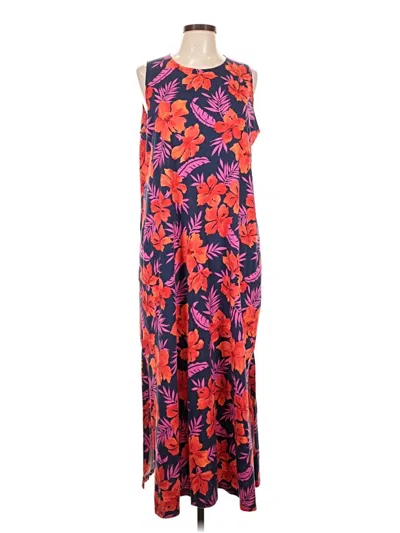 Pre-owned Lands' End Casual Dress In Orange