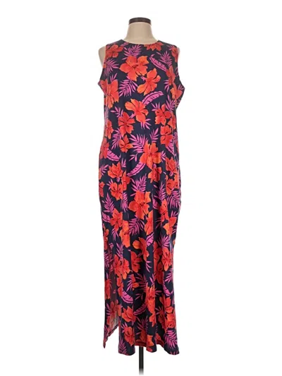 Pre-owned Lands' End Casual Dress In Orange