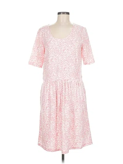 Pre-owned Lands' End Casual Dress In Pink