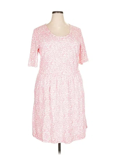 Pre-owned Lands' End Casual Dress In Pink