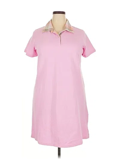Pre-owned Lands' End Casual Dress In Pink