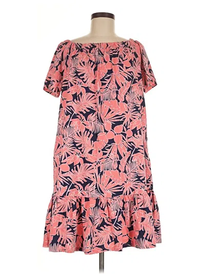 Pre-owned Lands' End Casual Dress In Pink