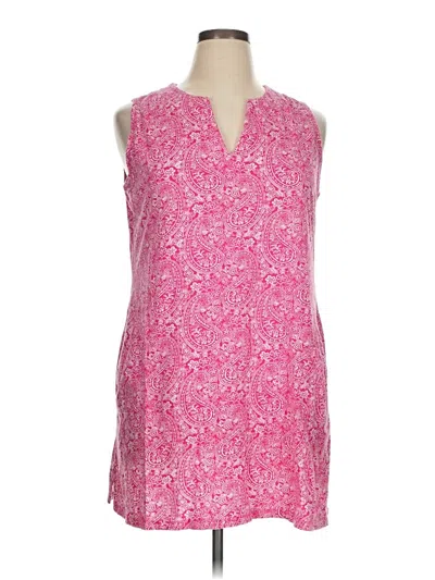 Pre-owned Lands' End Casual Dress In Pink