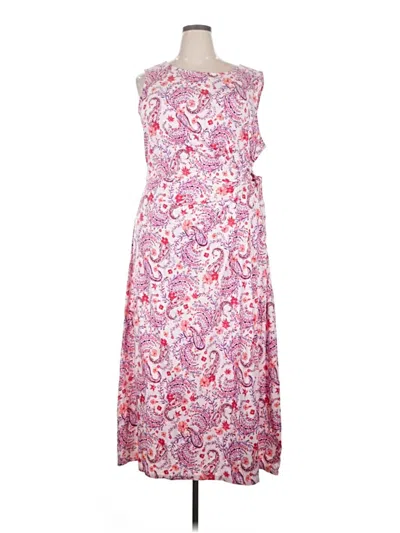 Pre-owned Lands' End Casual Dress In Pink