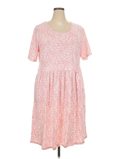 Pre-owned Lands' End Casual Dress In Pink