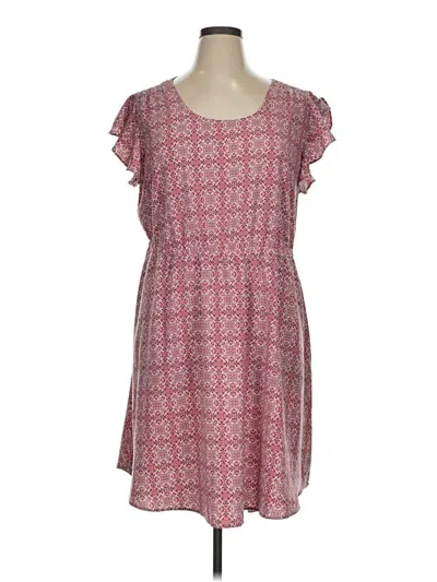 Pre-owned Lands' End Casual Dress In Pink