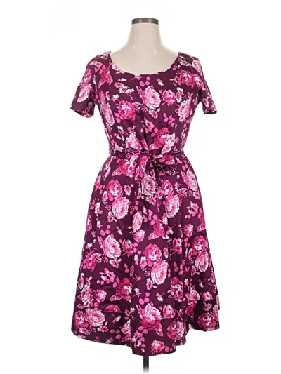 Pre-owned Lands' End Casual Dress In Pink
