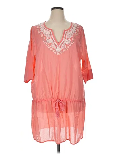 Pre-owned Lands' End Casual Dress In Pink
