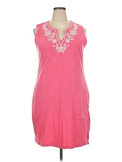 Pre-owned Lands' End Casual Dress In Pink